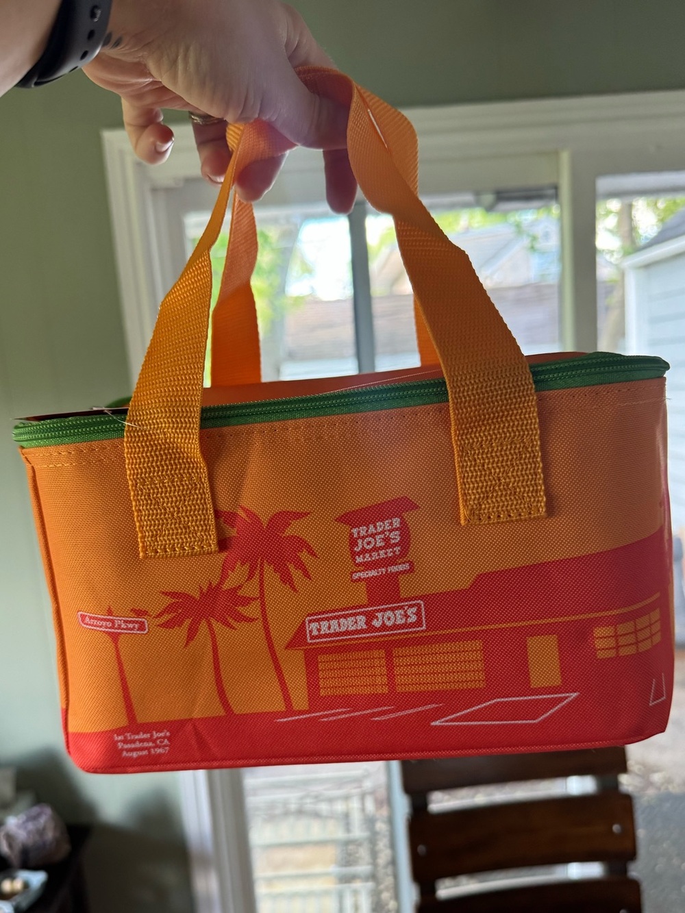 Trader Joe's viral mini Orange & Red Insulated Tote
